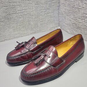 Cole Haan Pinch Men's Size 9D Burgundy Leather Tassel Dress Loafer Shoes 03507